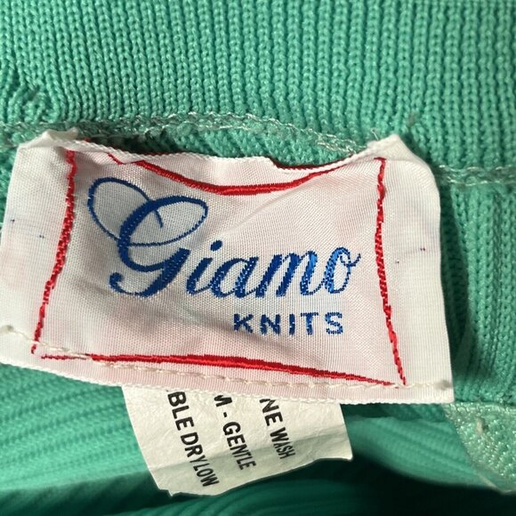 Vintage 1970s Giamo Knits High Quality Green Women's Maxi Dress Ruffle Top Small - Picture 8 of 10